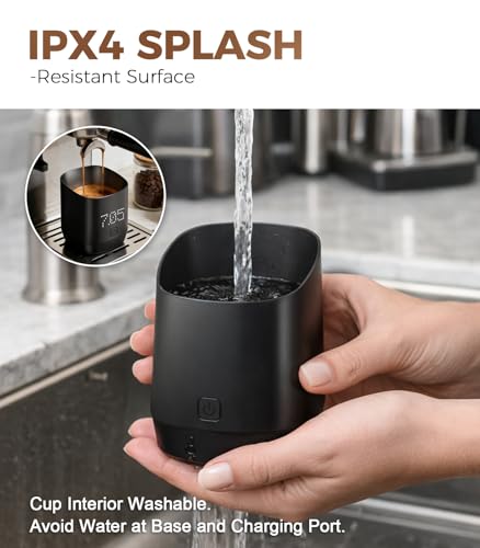 Image of Atogou Coffee Bean Scale, Coffee Dosing Cup with LED Display, 0.1g /0.01oz, Accurate Dosing, IPX4 Waterproof, USB Charging, Grams and Ounces, Perfect for Pour-Over & Espresso, Grey