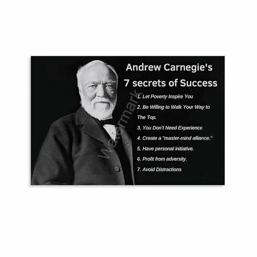 Andrew Carnegie 7 Secrets of Success Poster Canvas Painting Wall