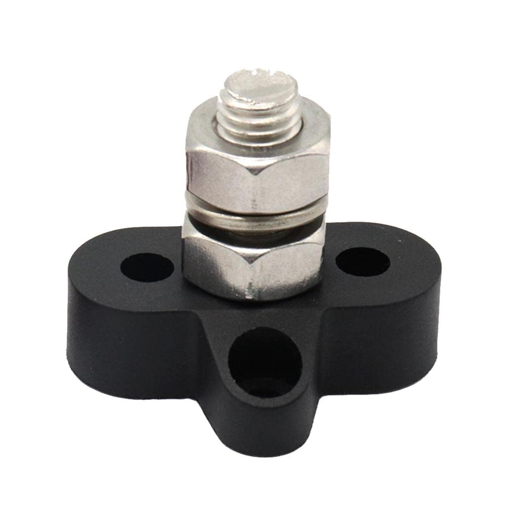 ATORSE Black Junction Block Power Post Stainless Steel Insulated Terminal Stud M10-picture-16