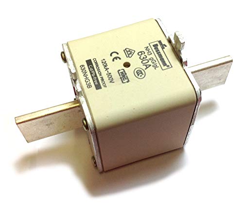 Fusible 630A 500VAC 250VDC Bussmann 630NHG3B en céramique pour cartouche industrielle NH3