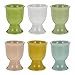 Housoutil 6 szt. ceramiczne uchwyty na jajka kubki do jajek uchwyty do przechowywania jajek wielkanocne porcelanowe kubki do jajek na twardo jajek