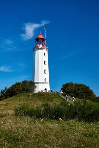 Phare sur le lac Hiddensee en été, poster unique pour raviver vos souvenirs de voyage