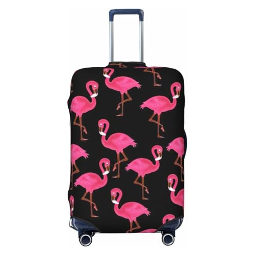 Lovely Pink Flamingos Print Luggage Suitcase Cover Protector Luggage Washable Covers With Concealed Zipper