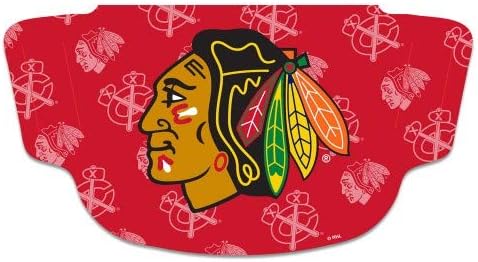 WinCraft NHL Chicago Blackhawks Unisex Fan Gear Face Mask, Team Colors, One Size