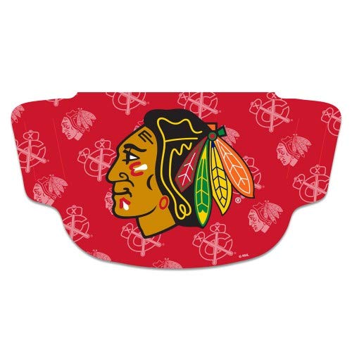 WinCraft NHL Chicago Blackhawks Unisex Fan Gear Face Mask, Team Colors, One Size
