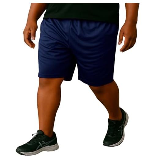 Bermuda Masculina em Dry Fit Plus Size Esportiva para Academia e Corrida - High Flight (BR, Alfa, Único, Plus Size, Regular, G14, Azul Marinho)