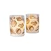 Lumabase Battery Operated LED Glass Candles with Moving Flame, Seashells - Set of 2
