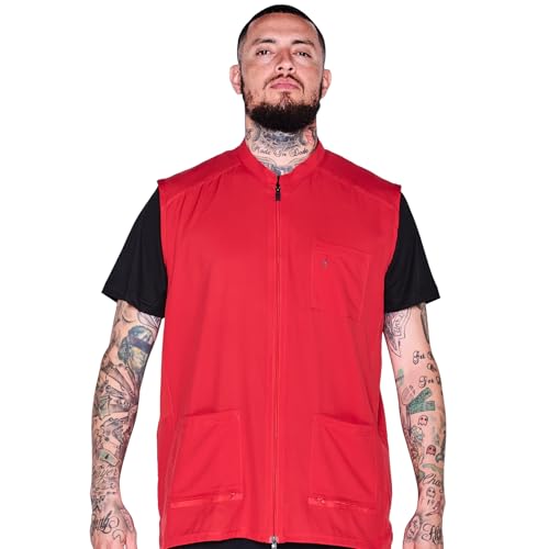 Barber Strong The Barber Vest, Red, Medium