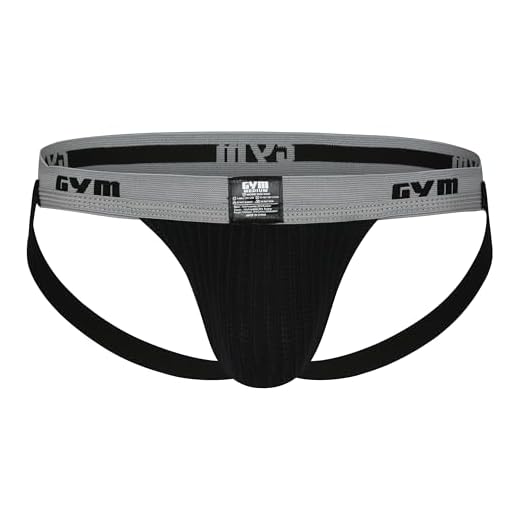 Gym 1" Waistband Swim/Run Jockstrap (XXX-Large, Black)