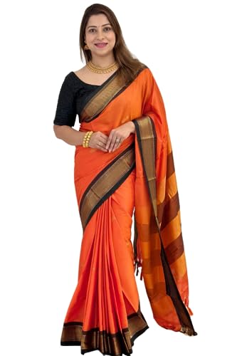 SGF11 Women's Kanjivaram Soft Lichi Silk Saree With Blouse Piece product image 9