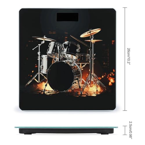 Báscula Digital de Vidrio Templado Drummer para Baño miniatura 2