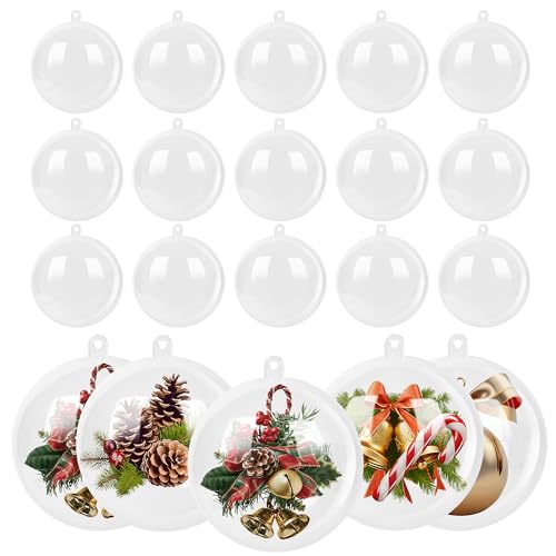 20 Stück Durchsichtige Weihnachtskugeln, Weihnachtskugeln Zum...