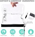 5pcs Clear Travel Toiletry Bags-20x20cm TSA Approved Quart Size Waterproof Liquids Bag -100% 3-1-1 Compliant Clear Travel Bags for Toiletries & Cosmetics- 1L Travel Essentials Makeup Bag