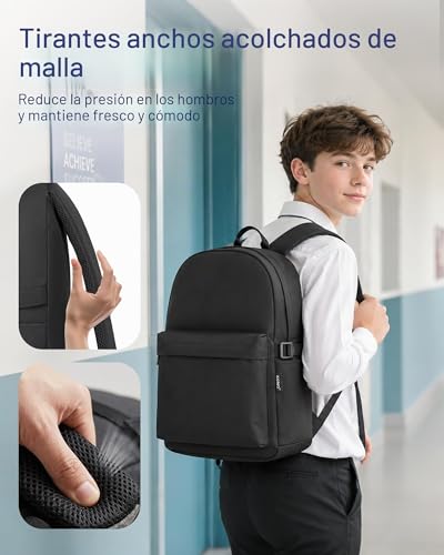 Miniatura 4 de Kono Mochila Casual, Mochila Escolar Ligero Backpack Unisex Casual Daypack Mochila Hombre Mujer 15,4 Pulgadas Laptop Bag Para Viajes Trabajo Escuela Negocios Deportes