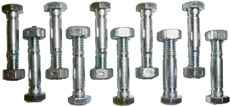 Review proven part 10 Shear Pins and 10 Nuts Fits AM123342 Fits Ariens 532005 53200500 Snow Blower