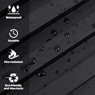 Monivi Black Wall Panels for Interior Decor 96x6.6in 8Pack WPC Wall Panel Waterproof Matte Finish Black 3D Accent Wall for Living Room Bedroom Hall Office, 33.6 sq.ft Coverage Slat Wall Paneling