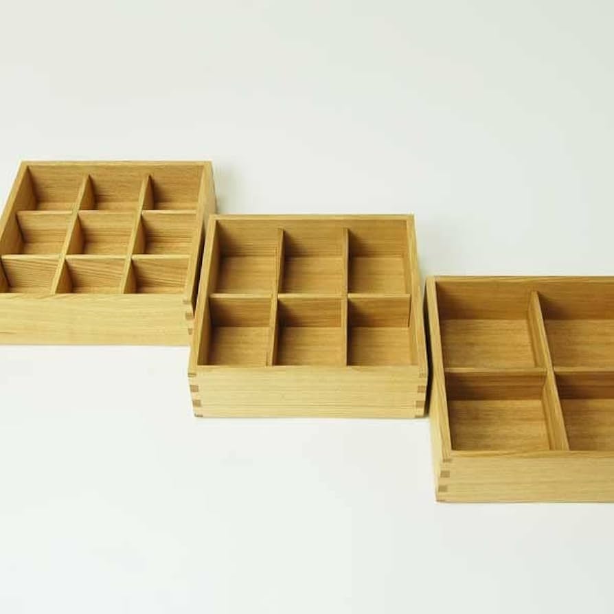 極美品　松屋漆器店　三段重箱　ナチュラル 松屋漆器店/ナチュラル 6寸 三段重 -水分が染みにくく盛り付けし