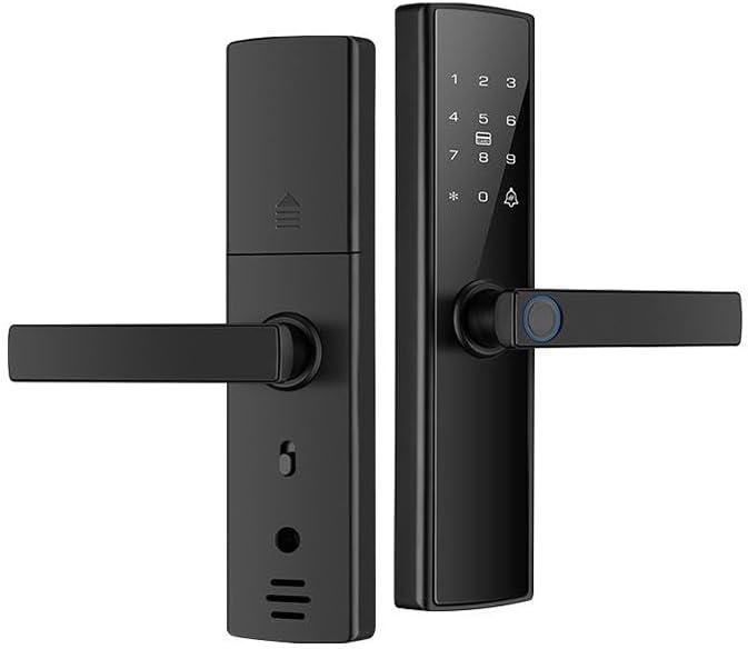 Smart WiFi Door Lock Tuya Smart App Controlled Protected Lock Residential Door Lock | 7-Way Unlocking | Mobile App | Fingerprint | OTP Remote Unlocking | PIN | RFID Card | Mechanical Key