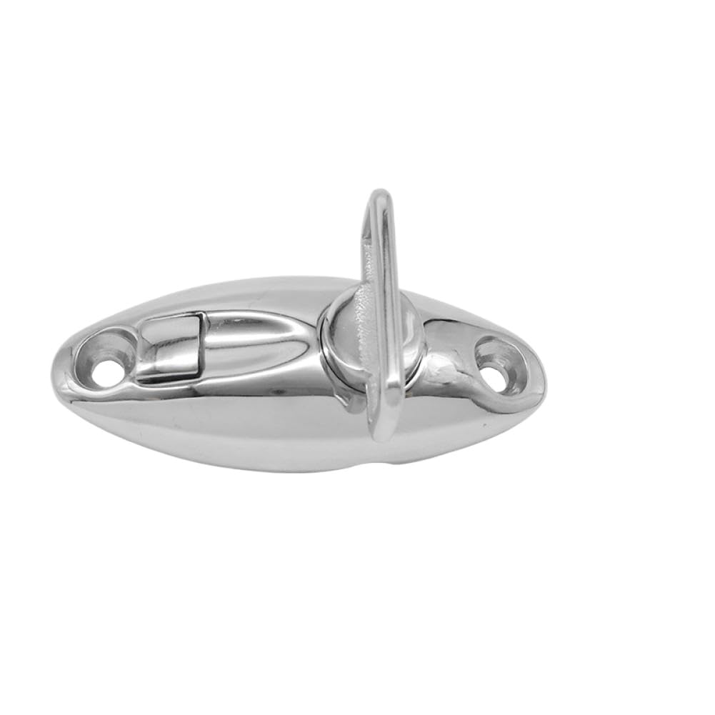 Ahkyhtgaz 360 Degree Bimini Mount Swivel Deck Hinge With 180° 360° Adjustable Rotation Rubber Pad And Quick Release Pin 316 Stainless Steel(360 Degree)
