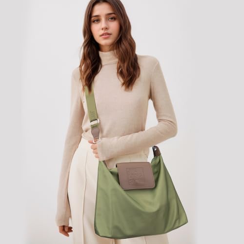 Image of JANKS Large Crossbody Bag for Women Fabric Nylon Casual Commuter Trendy Fashion Hobo Shoulder Ladies Travel Handbag