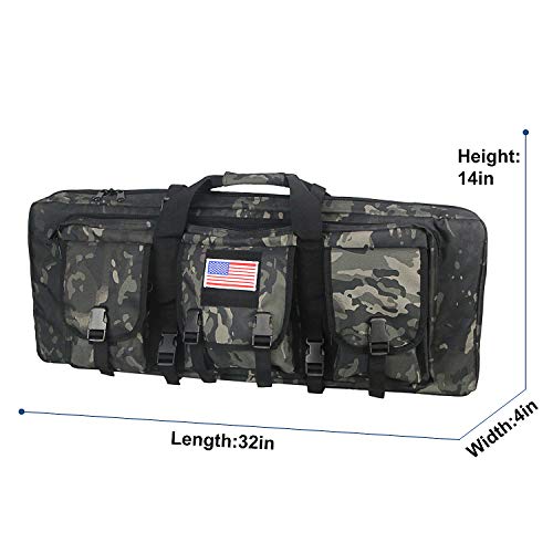 Lovely People 32 Inch Double Rifle Bag Outdoor Tactical Cases Water Dust Resistant Long Gun Case Bag For Hunting Shooting Range Sports Storage And Transport #TOP1