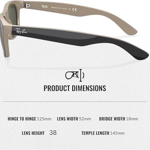 Image of Ray-Ban RB2132 NEW WAYFARER COLOR MIX Square Shaped Sunglasses for Men & Women with Official RAYBAN Eyewear Kit