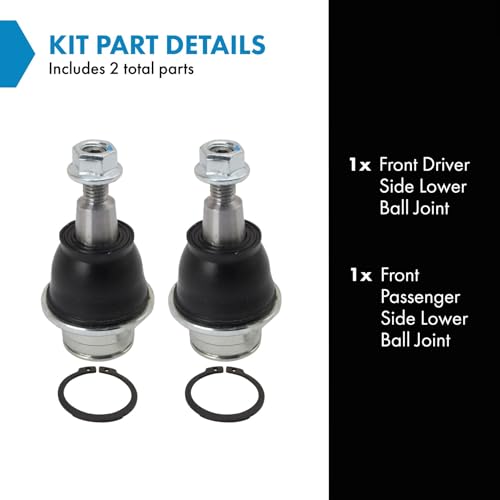 TRQ Front Lower Ball Joint Set Driver and Passenger Side 2 Pieces Compatible with 2019-2022 Ford Ranger by TRQ - Image 2