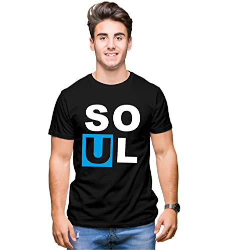 Image of Hangout Hub HH7 Men's & Women's Round Neck Cotton T-Shirt-Soul Mate-Pack of 2-Couple T-Shirts