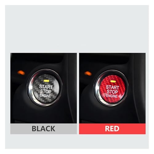 Bouton démarrage Mazda MX5 cache autocollant alu rouge protecteur - 3