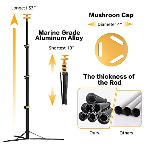 Boat Cover Support Poles Stand System Stable Base Height Adjustable Aluminum Boat Pontoon Cover Poles Post Marine Grade Aluminum Bimini Boat Tarps Winterization Cover Stand #TOP4