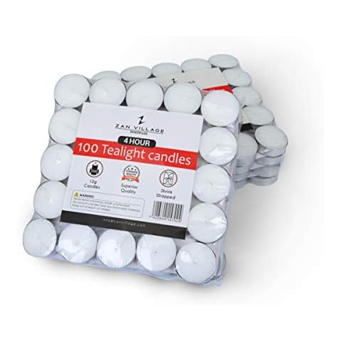 Zan Village Homeware Tea Light Candles 100 Pack Cover