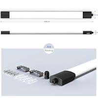 ANTENLICHT 4 Stücke LED Feuchtraumleuchte 150CM mit 35W 4950Lumen Kaltlweiß 5000k, Einfache Montage Wannenleuchte Flach Deckenleuchte Feuchtraum IP65 Werkstattlampe für Büro Keller Garage, Schwarz – Ansicht 3