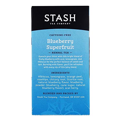 Stash Tea Blueberry Superfruit Premium Tea, 20 Ct #TOP16
