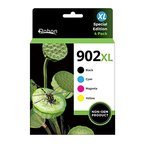 902XL Ink Cartridge Compatible for HP 902 XL Work with Officejet Pro 6978 6968 6970 6960 6962 6958 6954 6950 6951 Printers (Black, Cyan, Magenta, Yellow, 4 XL Combo Pack)