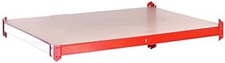 G-Rack Single Additional Shelf Shelving Unit - 90 x 60cm Extra Tier for Heavy Duty Garage Shelving Units - For Workshop, Shed, Utility Metal Storage Shelves - Red, 265kg Load Capacity