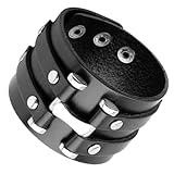 TOVINANNA Braccialetto da Uomo Punk in Largo Design Retrò Vintage, Bracciale Maschilista Motivo Punk, Accessori da Polso per Quotidianità e Abbigliamento Casual