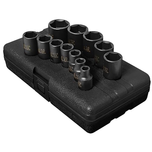 Sunex 3360 3/8-Inch Drive Standard Fractional Socket Impact Set, 12-Piece