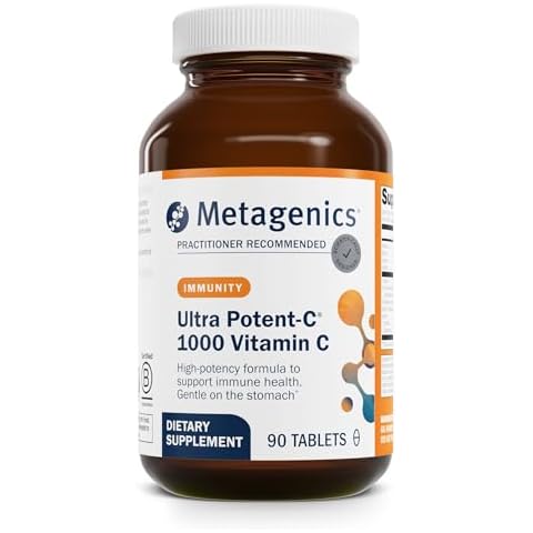Metagenics Ultra Potent-C 1000 - Gentle, Buffered Vitamin C Supplement - Immune Support Supplement* - Ascorbic Acid - 90 Tablets Cover