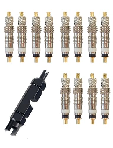 Ciomszan 12pcs Presta Valve Core Bike Bicycle Valve Core Removal Tool MTB Tire Valve Stem Repair Valve Core Replacements Set Presta & Schrader Valve Stem Remover Tool Kit