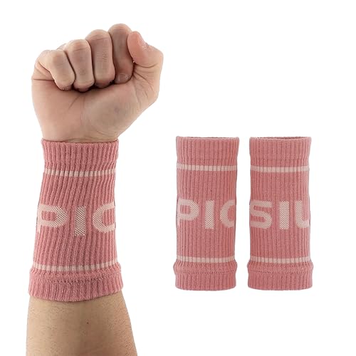 PICSIL Poignets de Sport en Coton - Absorbants, Respirants et Confortables - pour la Gym, la Course à Pied, Le Tennis et Plus Encore - Unisexe (Canyon)