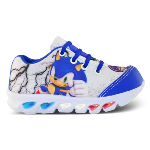 Genérico, tenis de led infantil masculino sonic com luzinha meninos mais mochila Cor:Branco;Tamanho:
