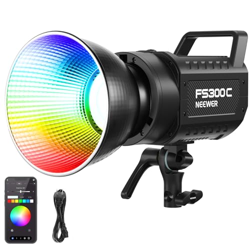 Amazon | NEEWER FS300C RGBビデオライト 撮影用ライト 300W COB LED高