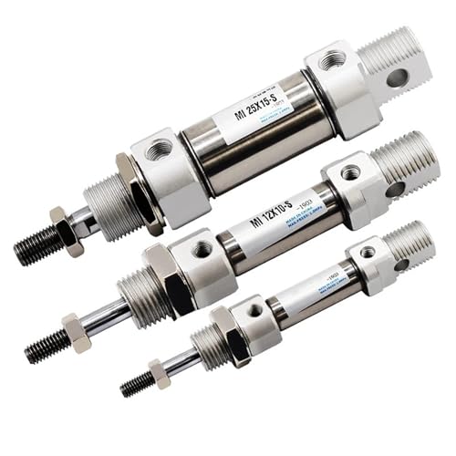 Cilindro neumático de doble efecto MI16/20-10 con cuerpo de acero inoxidable 2