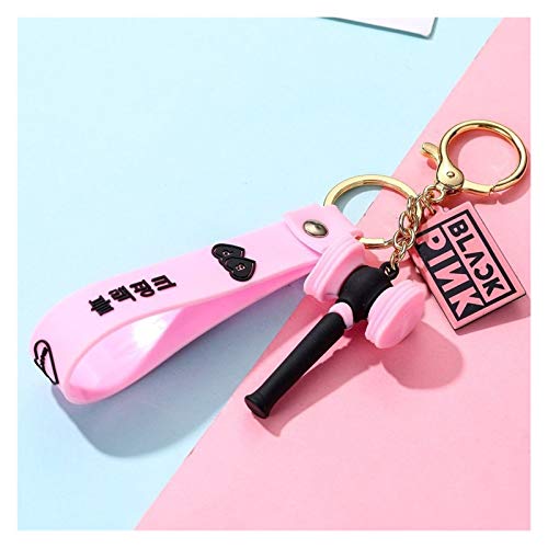 Jerdsgf Keychain Kpop Newest BP Twice Exo Nct Got7 Fans Keychain School Bags Girls Bangtan Keyrings Lisa Rose JISOO Home (Color : BP No Box)