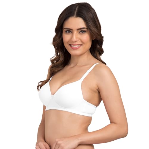 Image of Tweens - Heavily Padded Semi Push-Up Bra - Polyamide Fabric - 3 /4th Coverage, Wireless, Multiway Straps, Seamless - Everyday T-Shirt Bra
