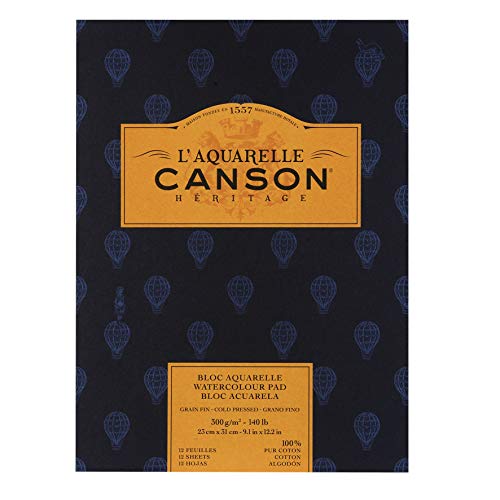 Canson Cold Press Heritage, White 9x12 in
