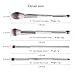 FECOVANTI Makeup Brushes 4PCS Duo End Foundation Eyeshadow Powder Eyebrows Professional Makeup Brush Set