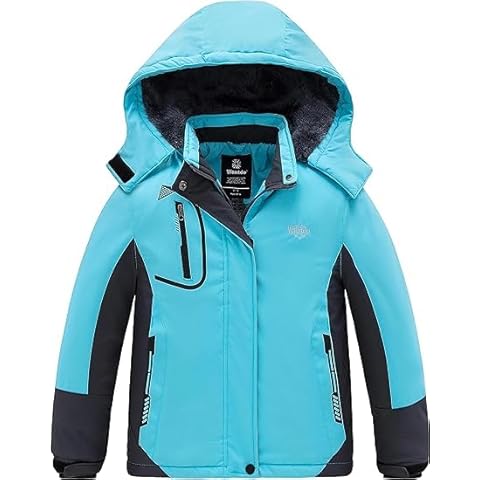 Wantdo Girl's Waterproof Fleece Ski Jacket Cover