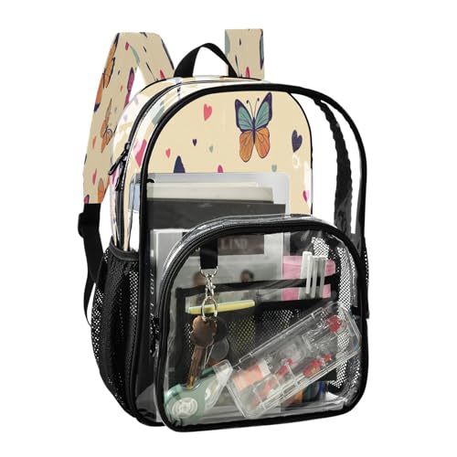 Mochila transparente aprobada para estadios con múltiples bolsillos 2
