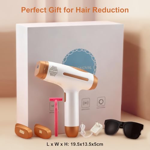 Yapasopu Haarentfernungsvorrichtung, Laser Haarentfernung, mit 3 fortschrittlichen Funktionen HR/SR/HR+, 5 Energieniveaus, leichte Impulse für Männer, Frauen, ideal für Gesicht, Körper